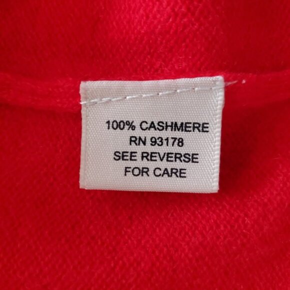 Philosophy Red Cashmere Sweater Leopard Heart Crewneck Pullover Size S Coquette - Picture 8 of 9